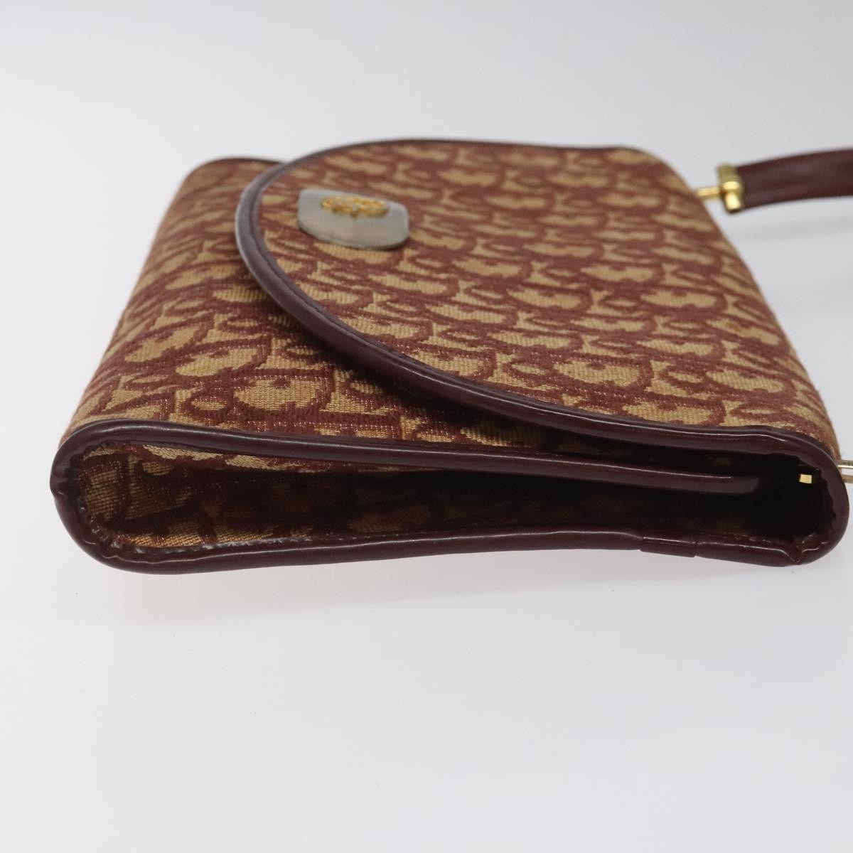 Christian Dior Vintage Trotter Flap Shoulder Bag Canvas, RED, CANVAS, Shoulder bag