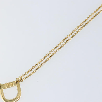 Christian Dior D logo Pendant Necklace Metal, GOLD, METAL, Necklace