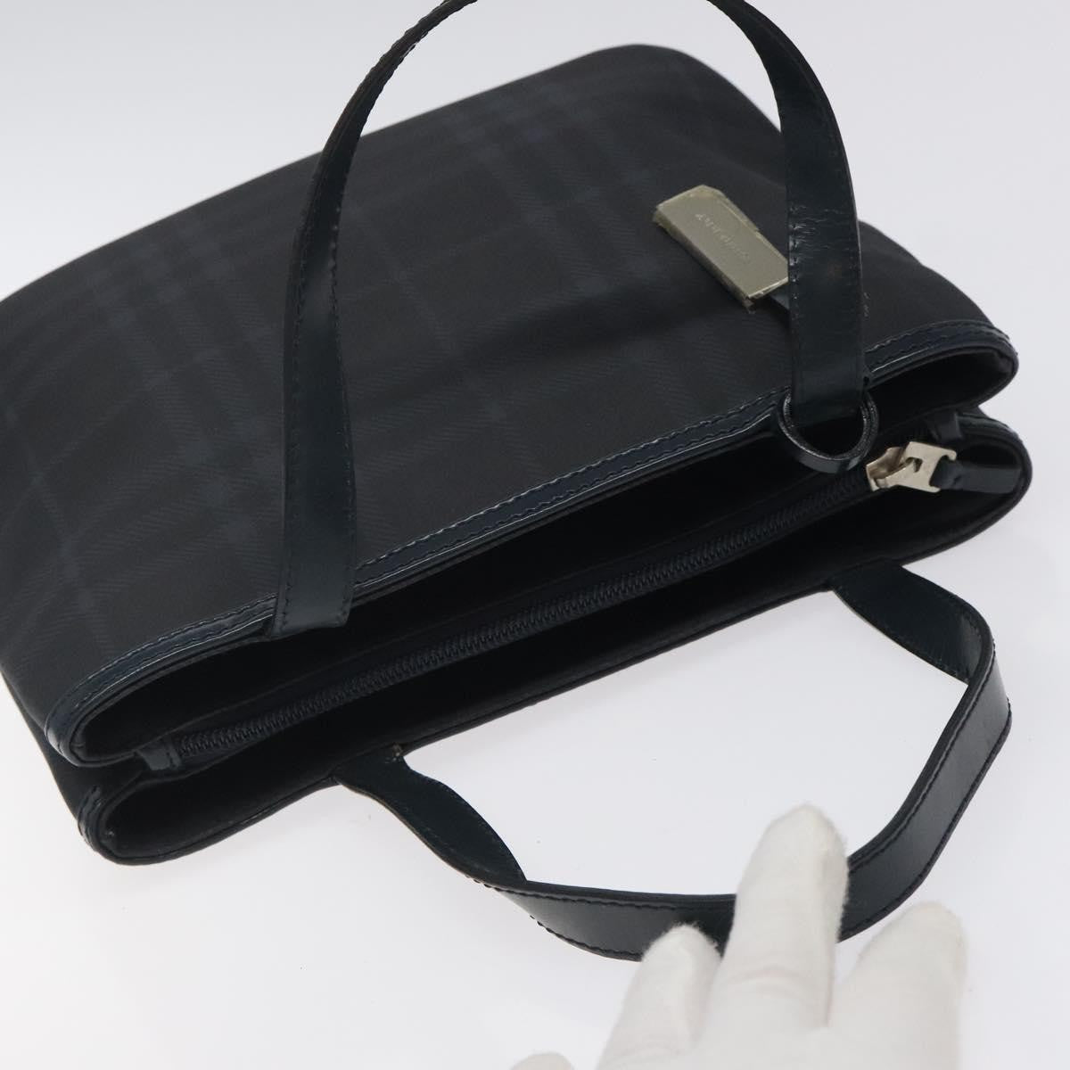 Burberry Nova Handbag Canvas, NAVY, PVC, Handbag