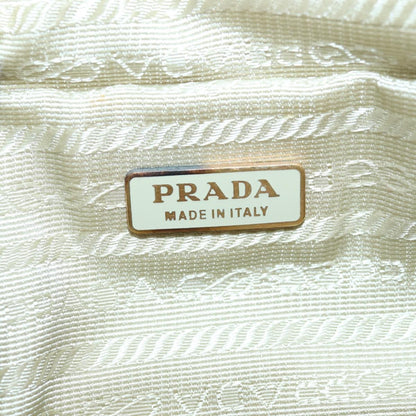 Prada Vintage Handbag Tessuto, BEIGE, NYLON, Handbag