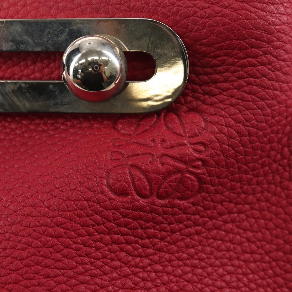 Loewe Missy Handbag Leather, RED, LEATHER, Shoulder bag