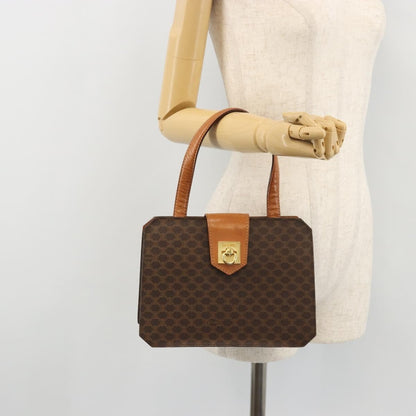 Celine Vintage Macadam Handbag Canvas, Brown, Canvas, Handbag