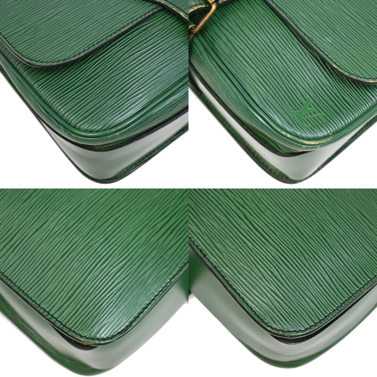 Louis Vuitton Cartouchiere Handbag Epi Leather, GREEN, LEATHER, Handbag