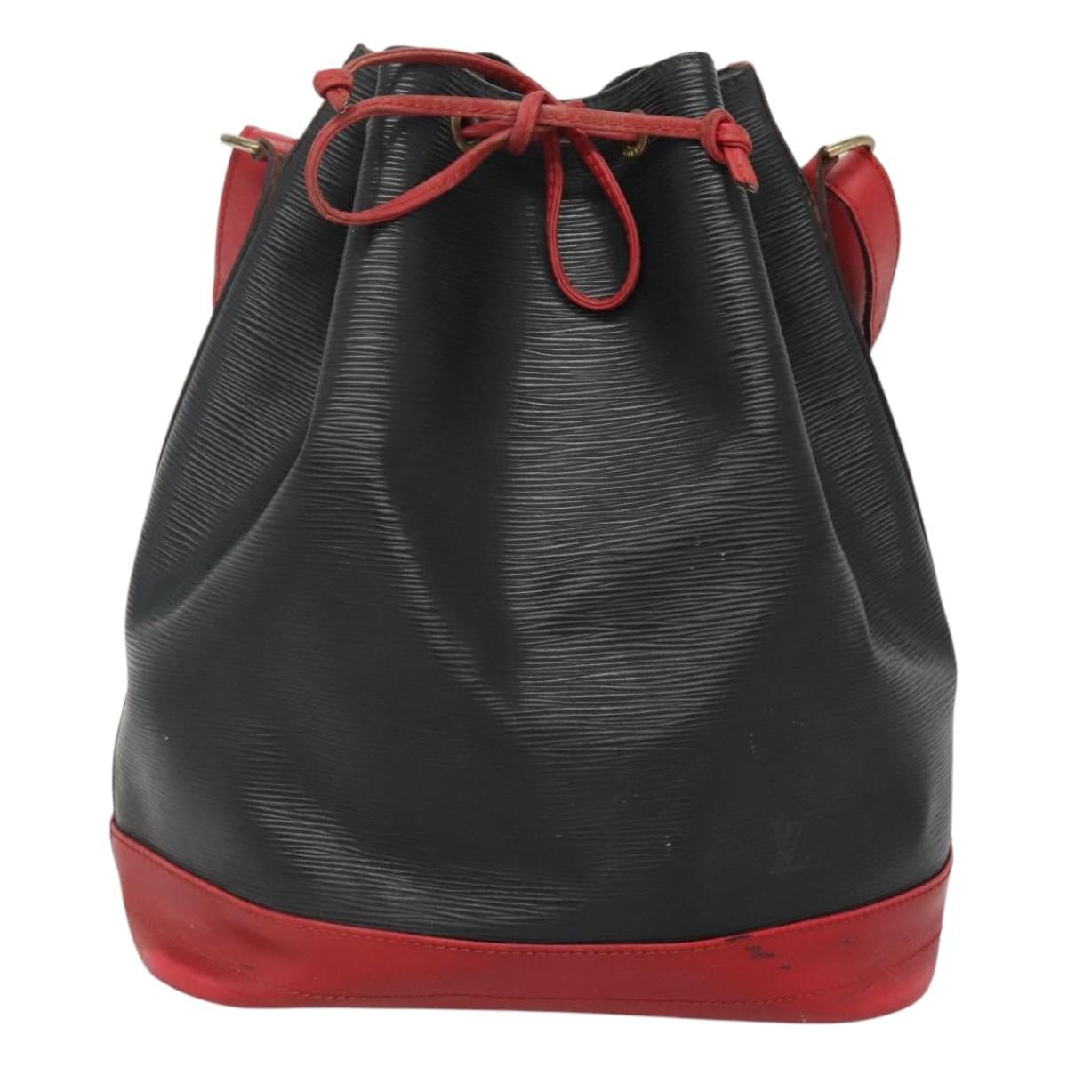 Louis Vuitton Bicolor Noe Handbag Epi Leather, BLACK, LEATHER, Handbag