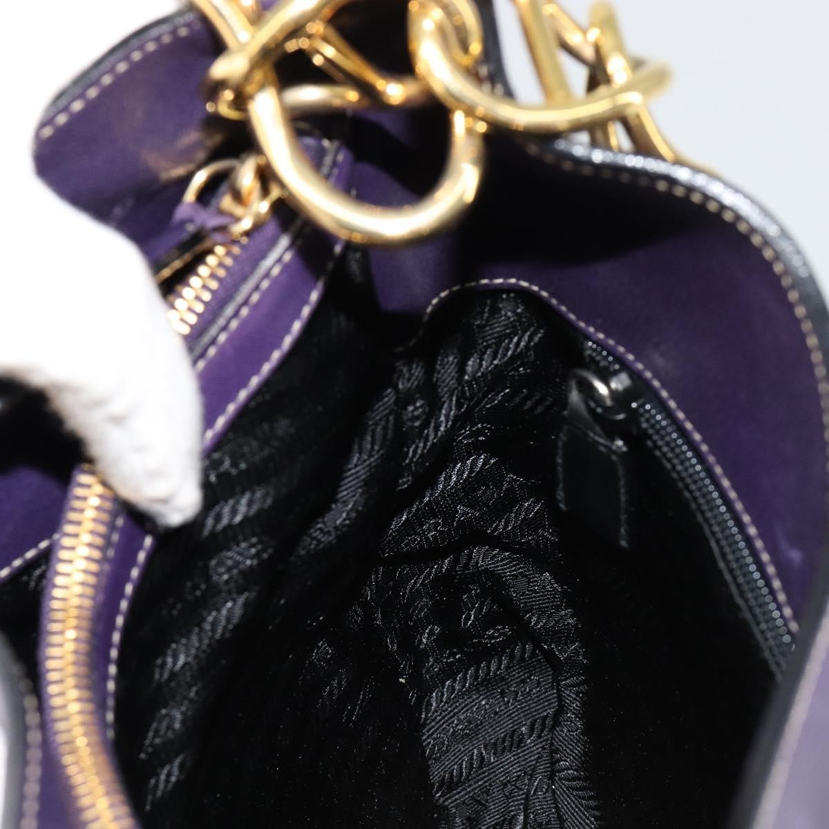 Prada Chain Shoulder Bag Leather, Purple, Leather, Handbag
