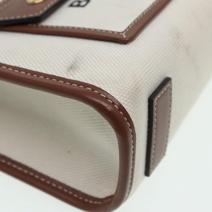 Burberry Logo Zip Wristlet Pouch Nylon, BROWN, CANVAS, Clutche & pouche