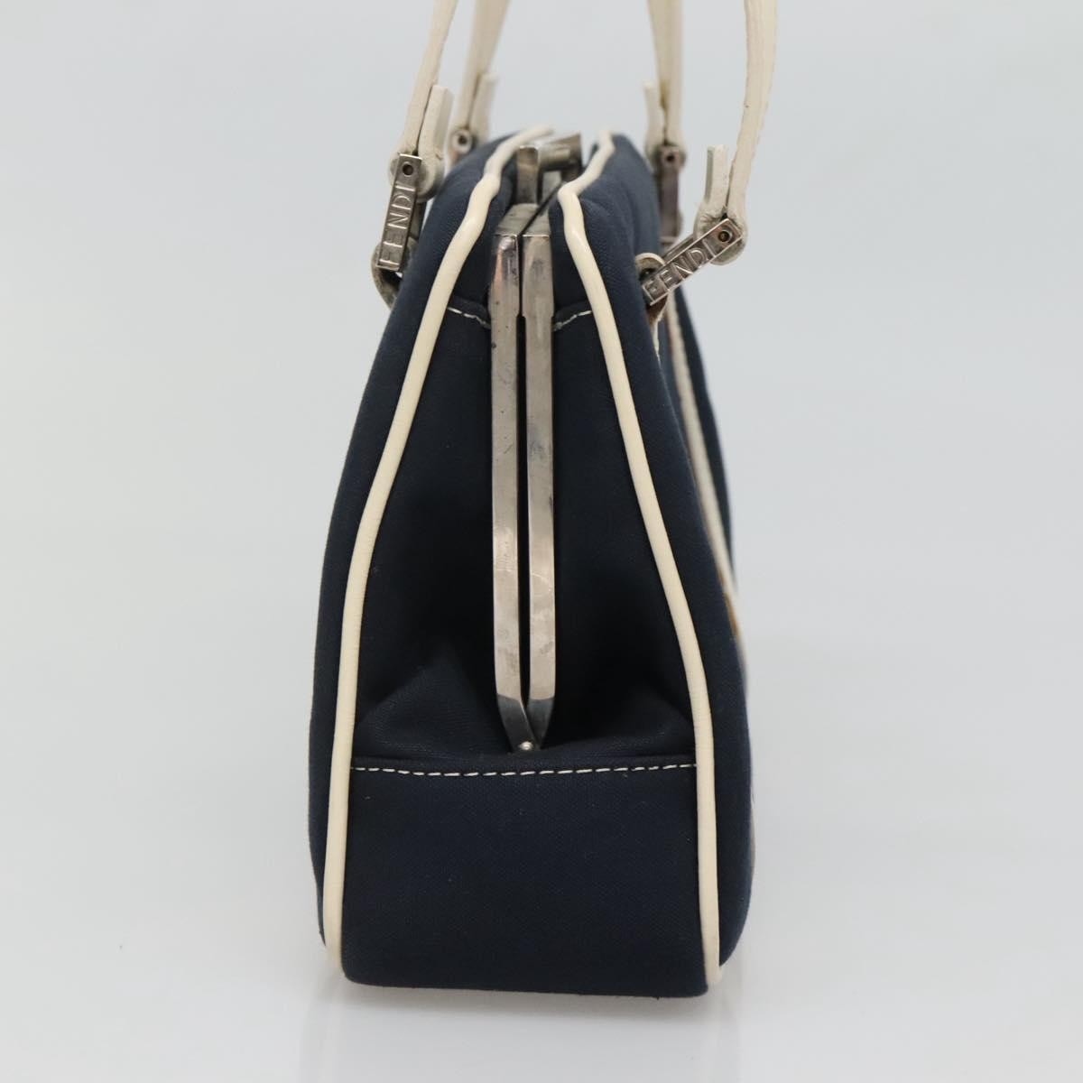Fendi Vintage Top Handle Bag PVC, NAVY, CANVAS, Handbag