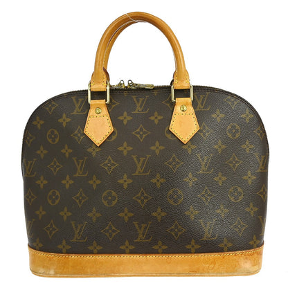Louis Vuitton Alma Handbag Monogram Canvas, BROWN, CANVAS, Handbag