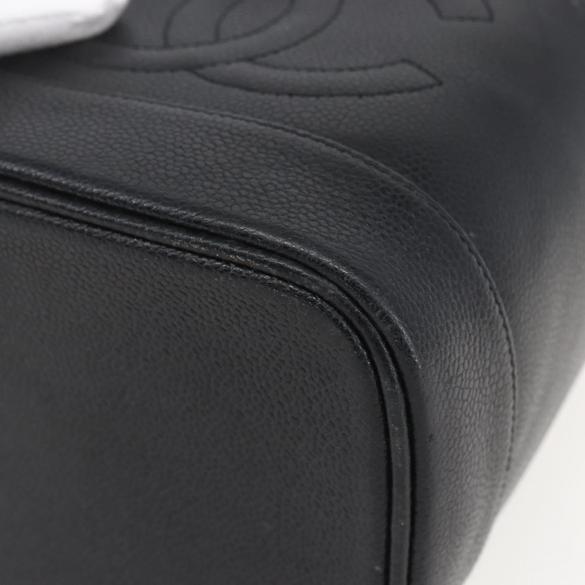 Chanel Vintage Timeless Cosmetic Case Caviar, BLACK, LEATHER, Clutche & pouche