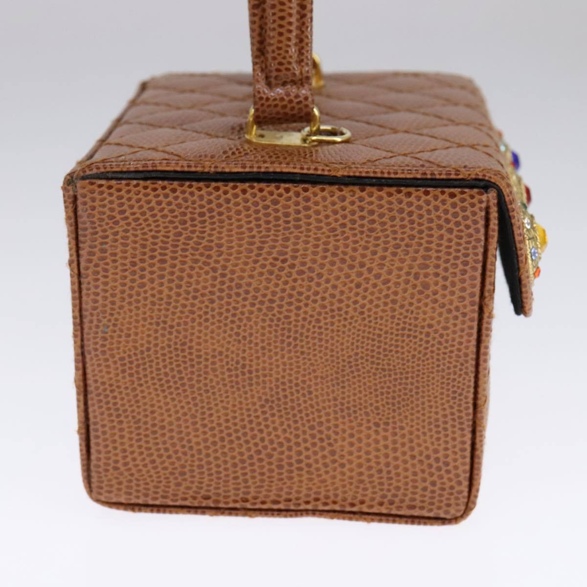 Fendi Vanity Clutch Leather, BROWN, LEATHER, Handbag