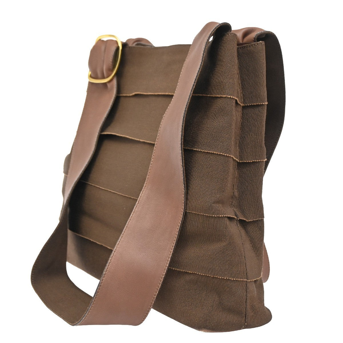 Salvatore Ferragamo Vara shoulder Bag Canvas, BROWN, CANVAS, Shoulder bag