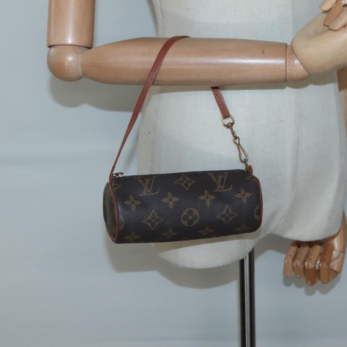 Louis Vuitton Papillon Pochette Monogram Canvas, BROWN, CANVAS, Handbag