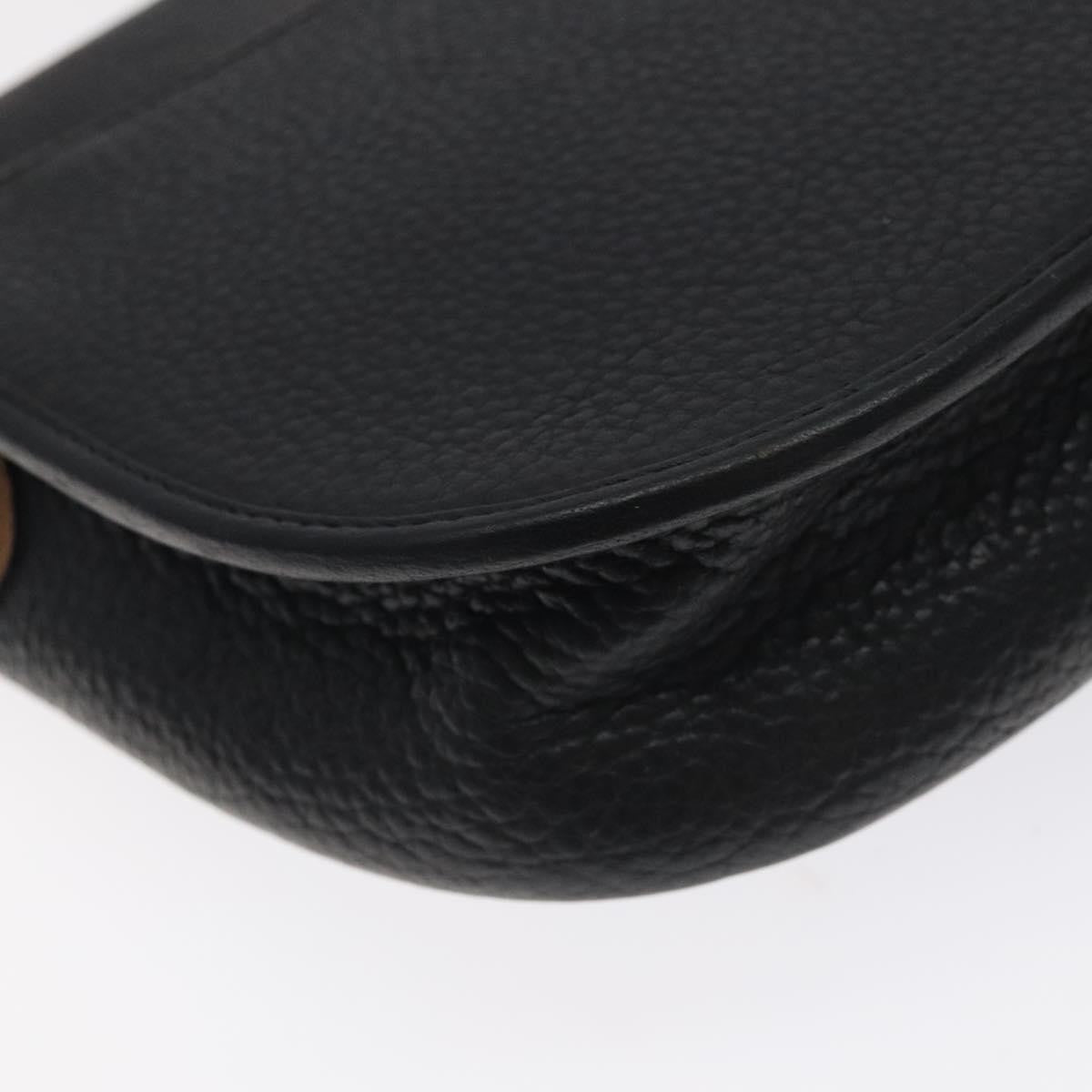 Christian Dior Vintage CD Flap Shoulder Bag Leather, BLACK, LEATHER, Shoulder bag