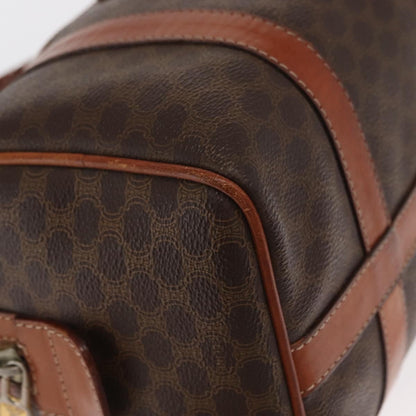 Celine Macadam Handbag Macadam with leather, BROWN, CANVAS, Handbag