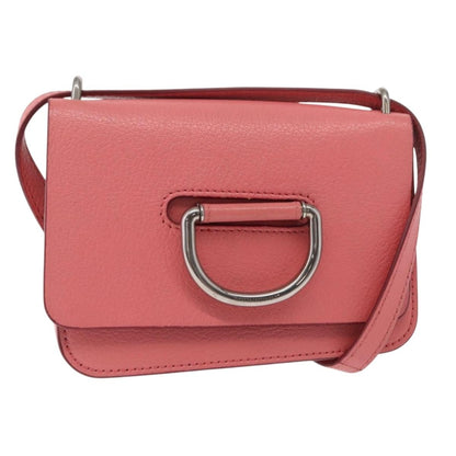 Burberry D-Ring Shoulder Bag Leather, PINK, LEATHER, Shoulder bag