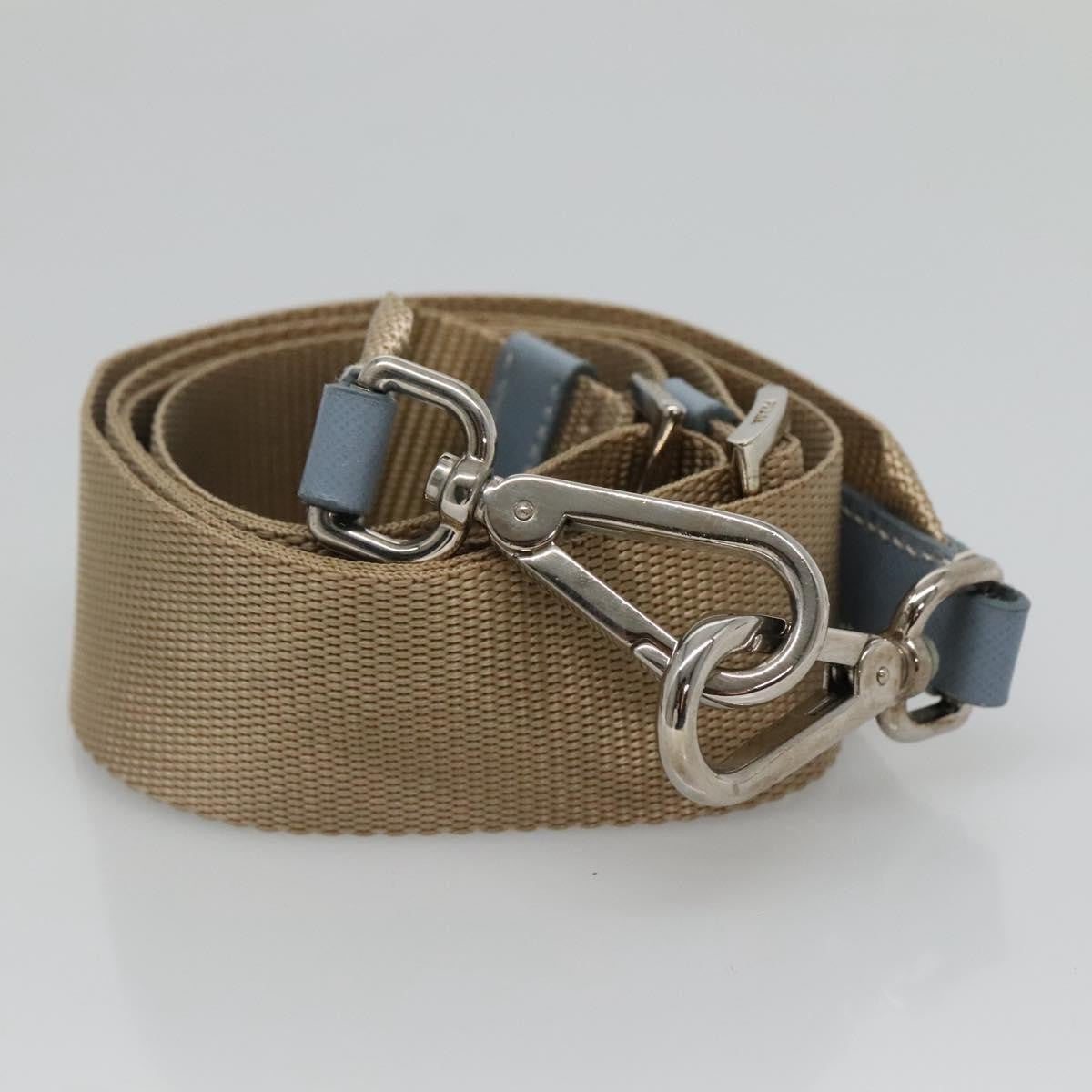 Prada Double Pocket Buckle Flap Bag Tessuto, BEIGE, NYLON, Shoulder bag