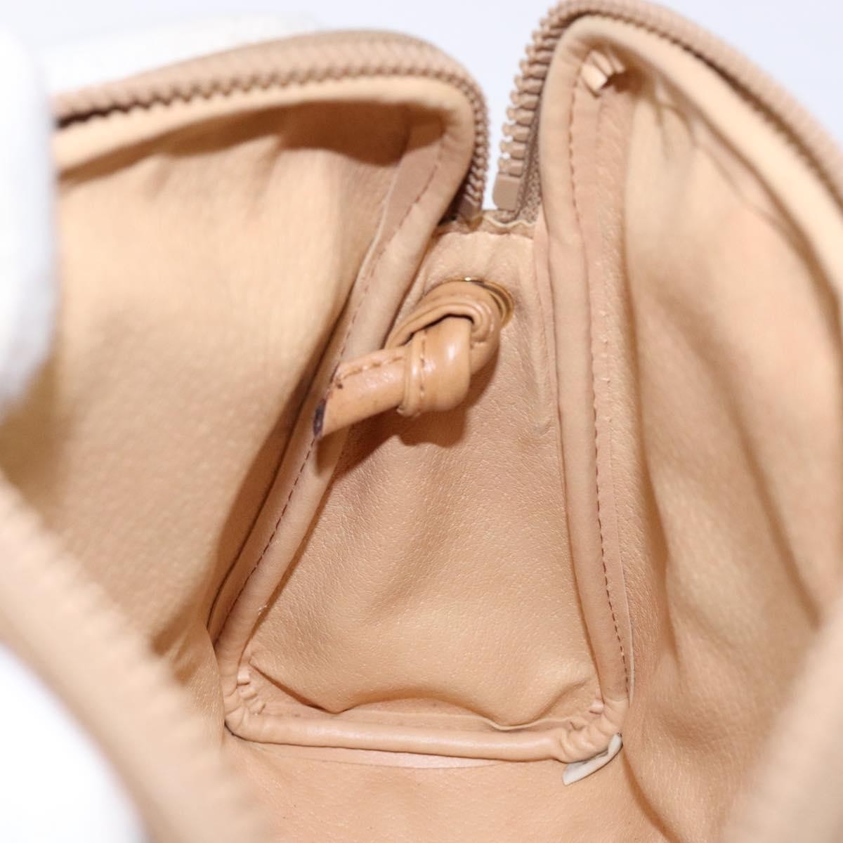 Celine Vintage Macadam Shoulder Bag Canvas and Leather, BEIGE, CANVAS, Shoulder bag