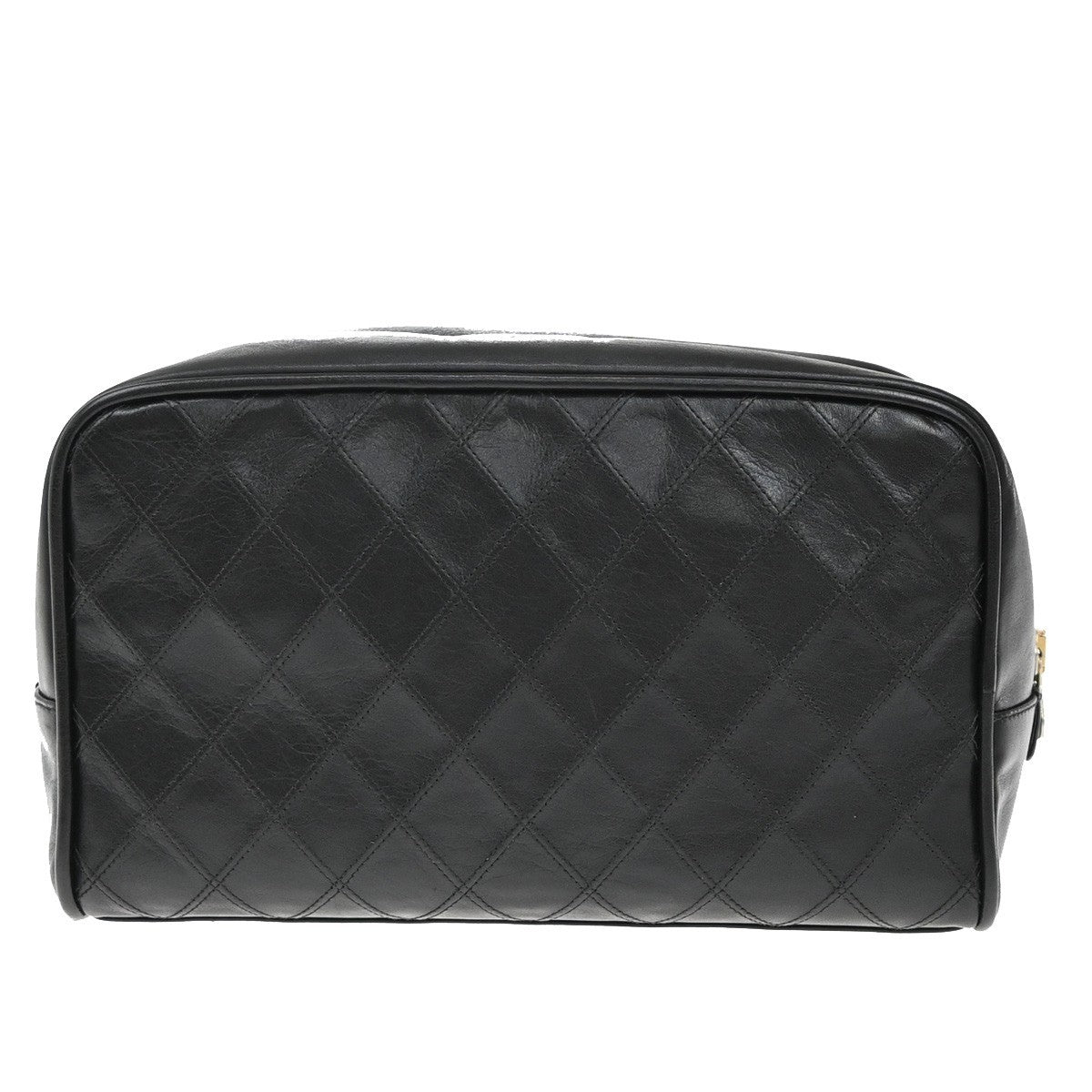 Chanel Vintage Diamond CC Camera Bag Quilted Caviar, BLACK, LEATHER, Clutche & pouche