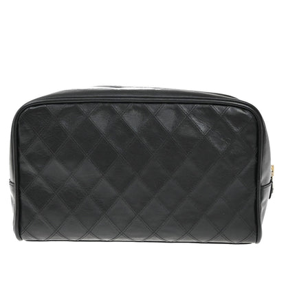 Chanel Vintage Diamond CC Camera Bag Quilted Caviar, BLACK, LEATHER, Clutche & pouche