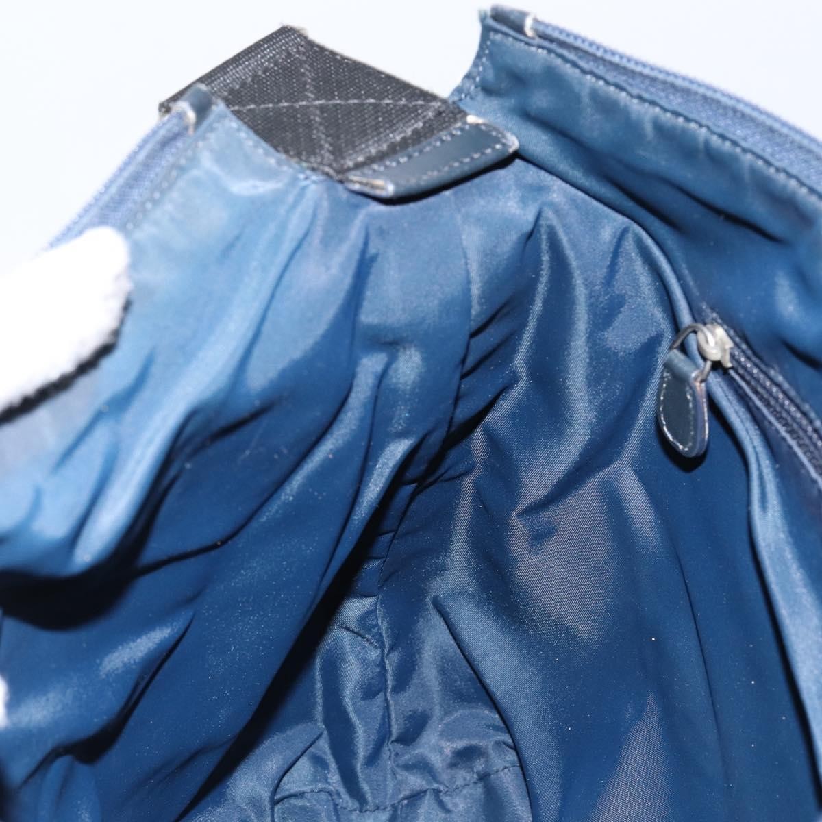 Christian Dior Vintage Trotter Shoulder Bag Canvas, NAVY, CANVAS, Shoulder bag