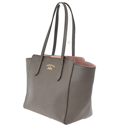 Gucci Swing Tote Leather, BROWN, LEATHER, Tote bag
