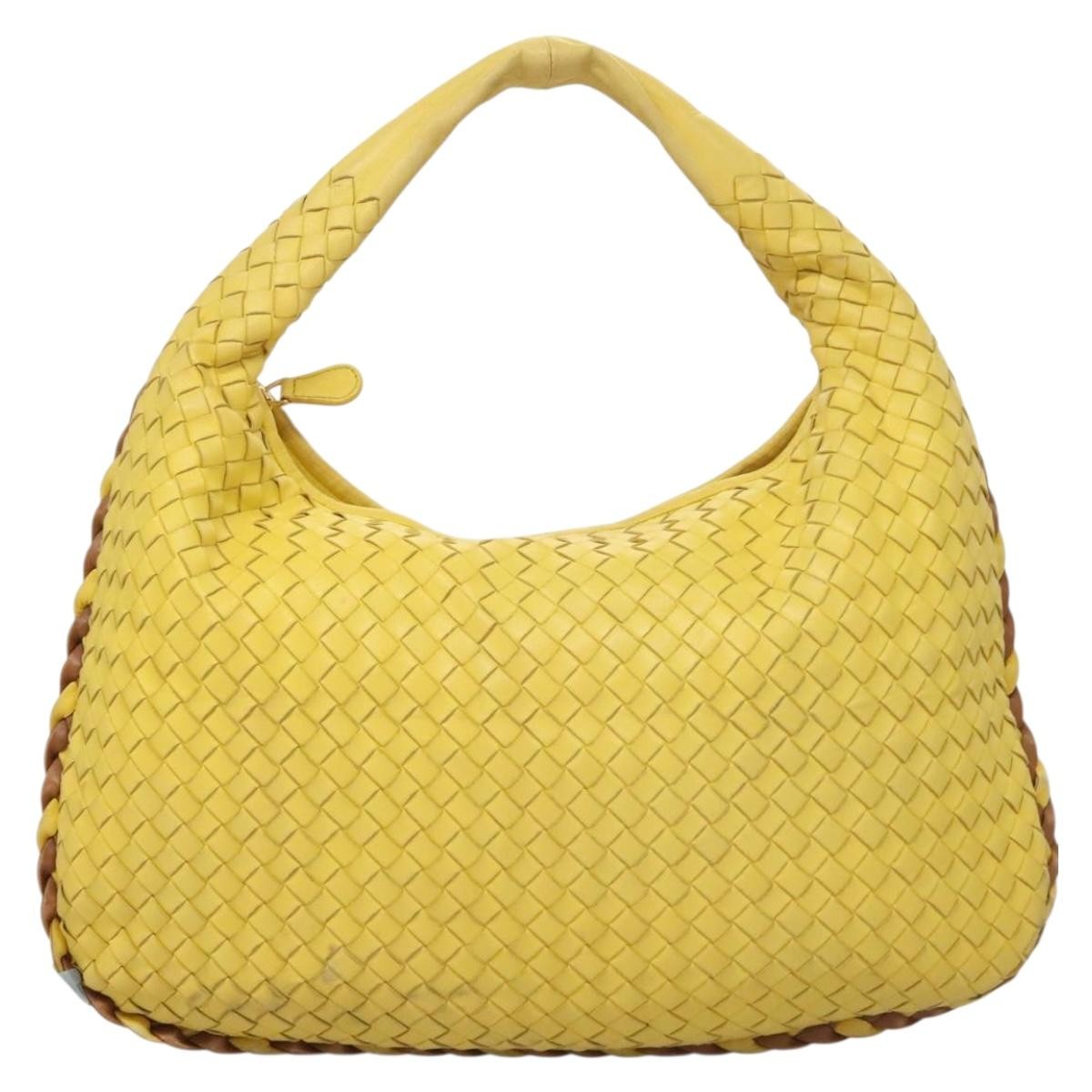 Bottega Veneta Veneta Hobo Intrecciato Nappa, YELLOW, LEATHER, Handbag