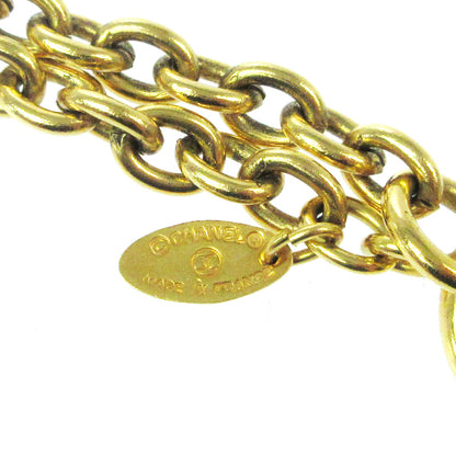 Chanel Vintage Quilted CC Pendant Necklace Metal, GOLD, GOLD, Necklace