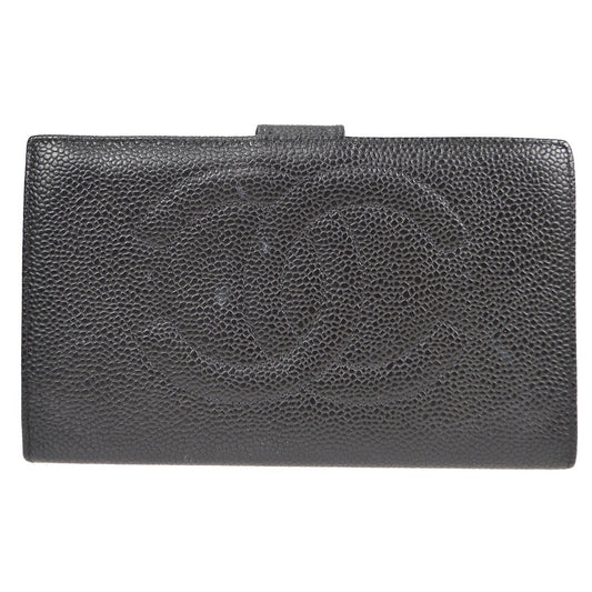 Chanel Timeless CC French Wallet Caviar, BLACK, LEATHER, Wallets