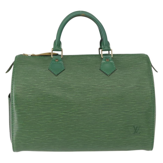 Louis Vuitton Speedy Handbag Epi Leather, GREEN, LEATHER, Handbag