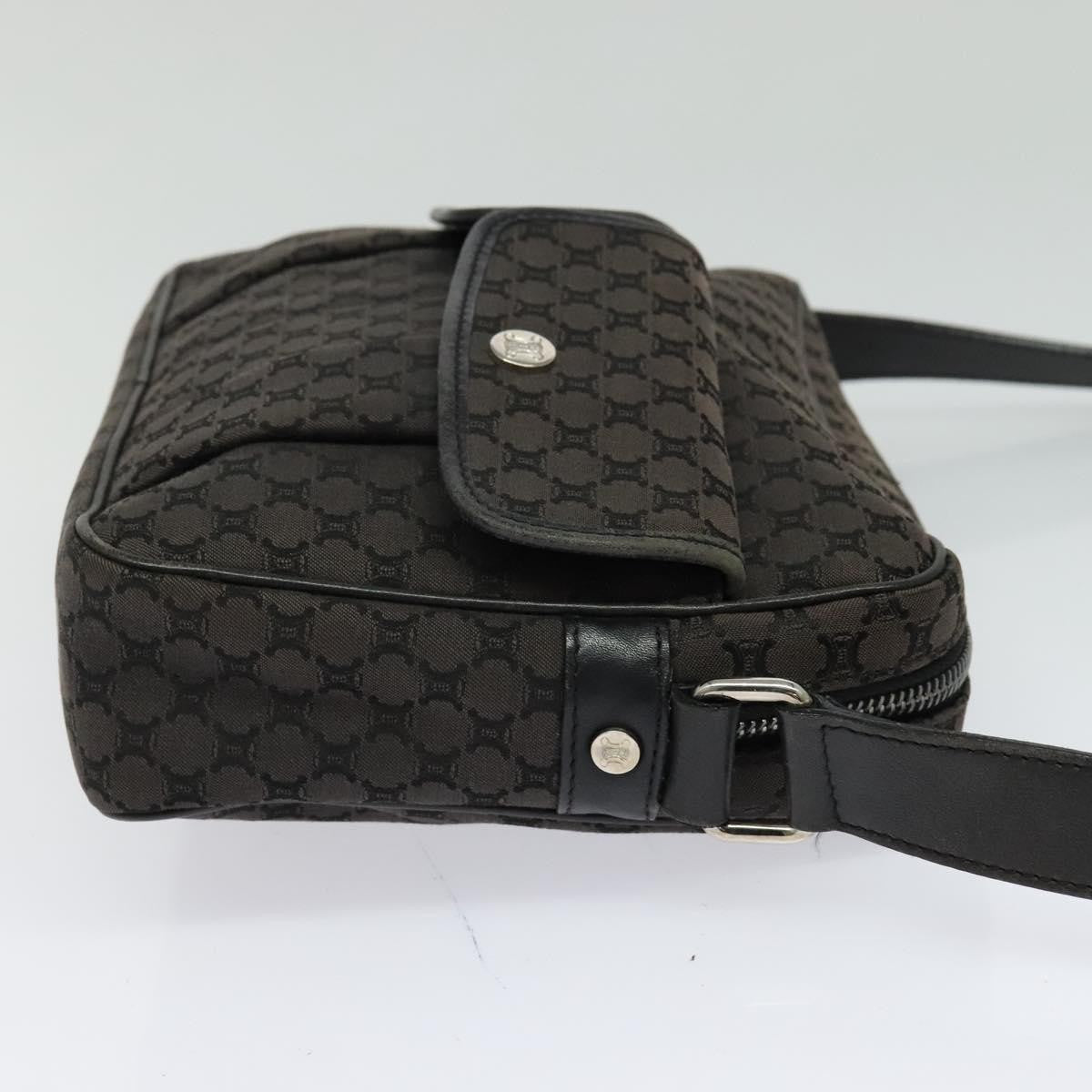 Celine Vintage Macadam Shoulder Bag Canvas, BLACK, CANVAS, Shoulder bag