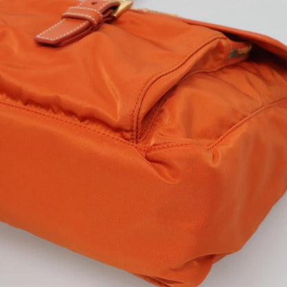 Prada Buckle Messenger Bag Tessuto, ORANGE, NYLON, Crossbody bag