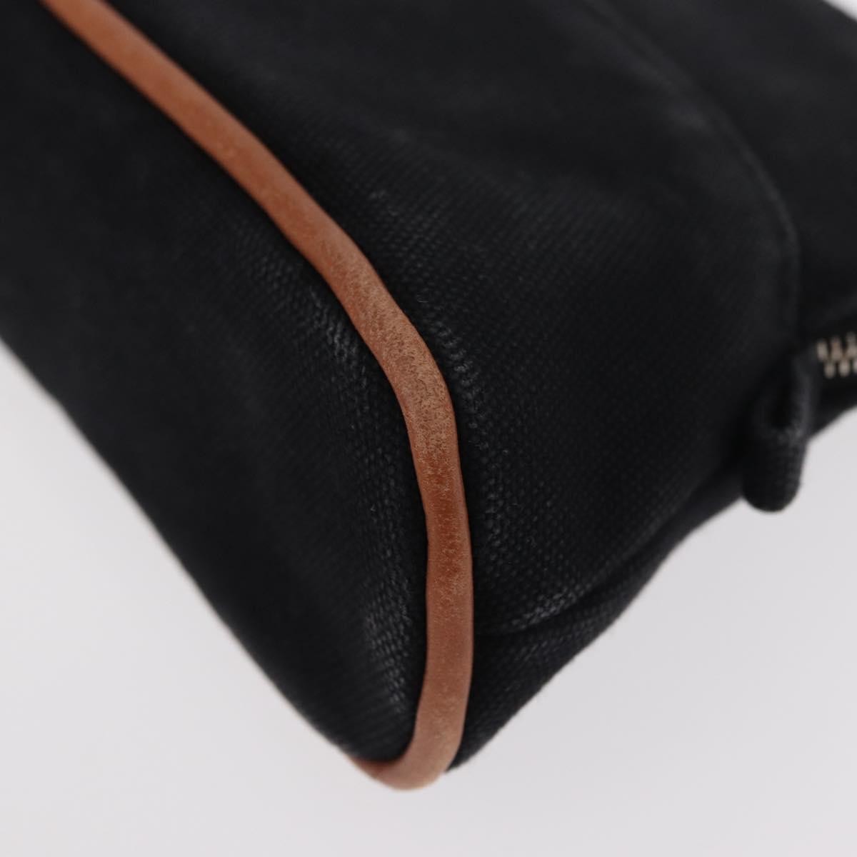 Hermes Bolide Travel Pouch Canvas, BLACK, CANVAS, Clutche & pouche