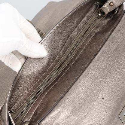 Salvatore Ferragamo Sofia Satchel Leather, SILVER, LEATHER, Handbag