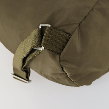 Prada Vela Double Front Pocket Backpack Tessuto with Saffiano Leather, KHAKI, NYLON, Backpack