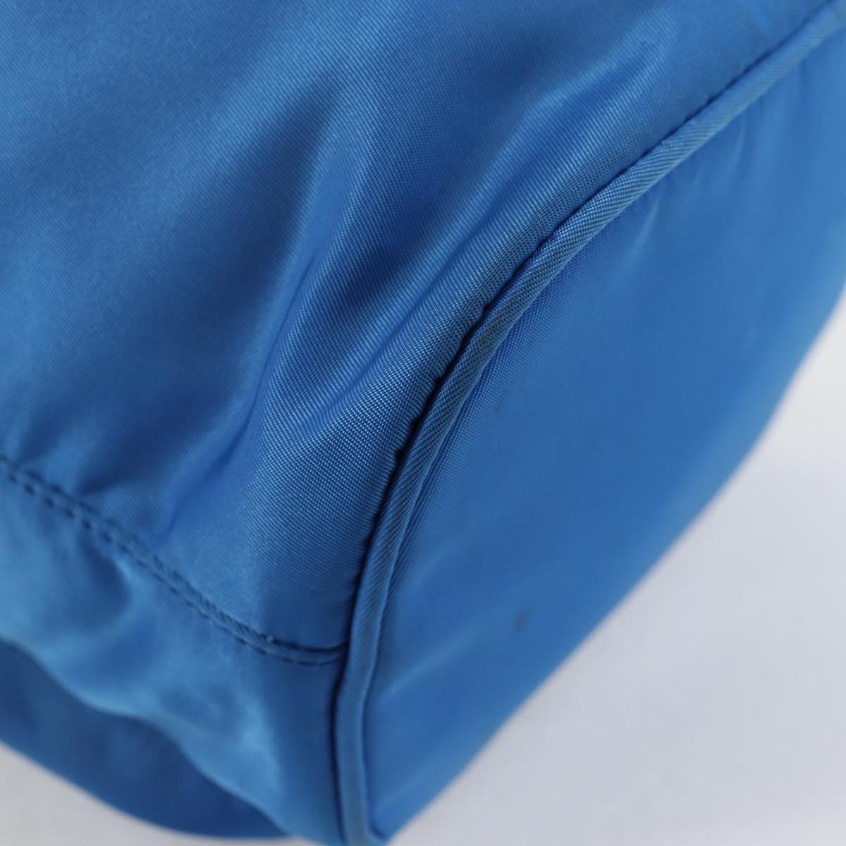 Prada Drawstring Bucket Bag Tessuto, BLUE, NYLON, Handbag