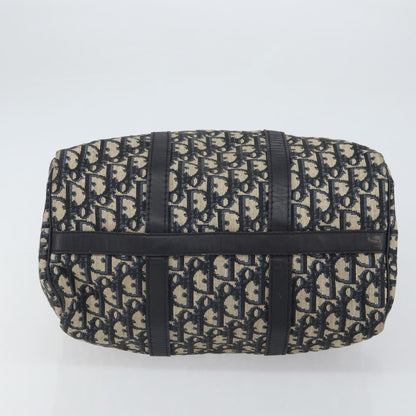 Christian Dior Vintage Trotter Boston Bag Diorissimo Canvas, NAVY, CANVAS, Handbag