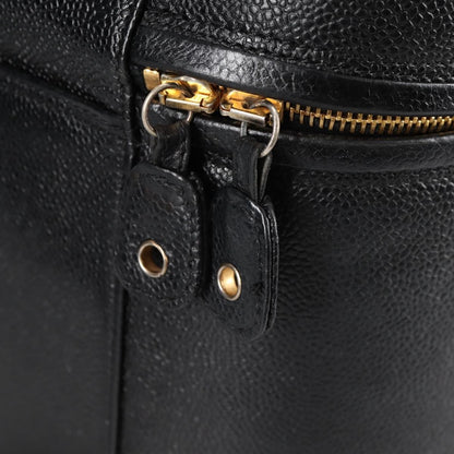 Chanel Vintage Timeless Vanity Case Caviar, BLACK, LEATHER, Toiletry Case