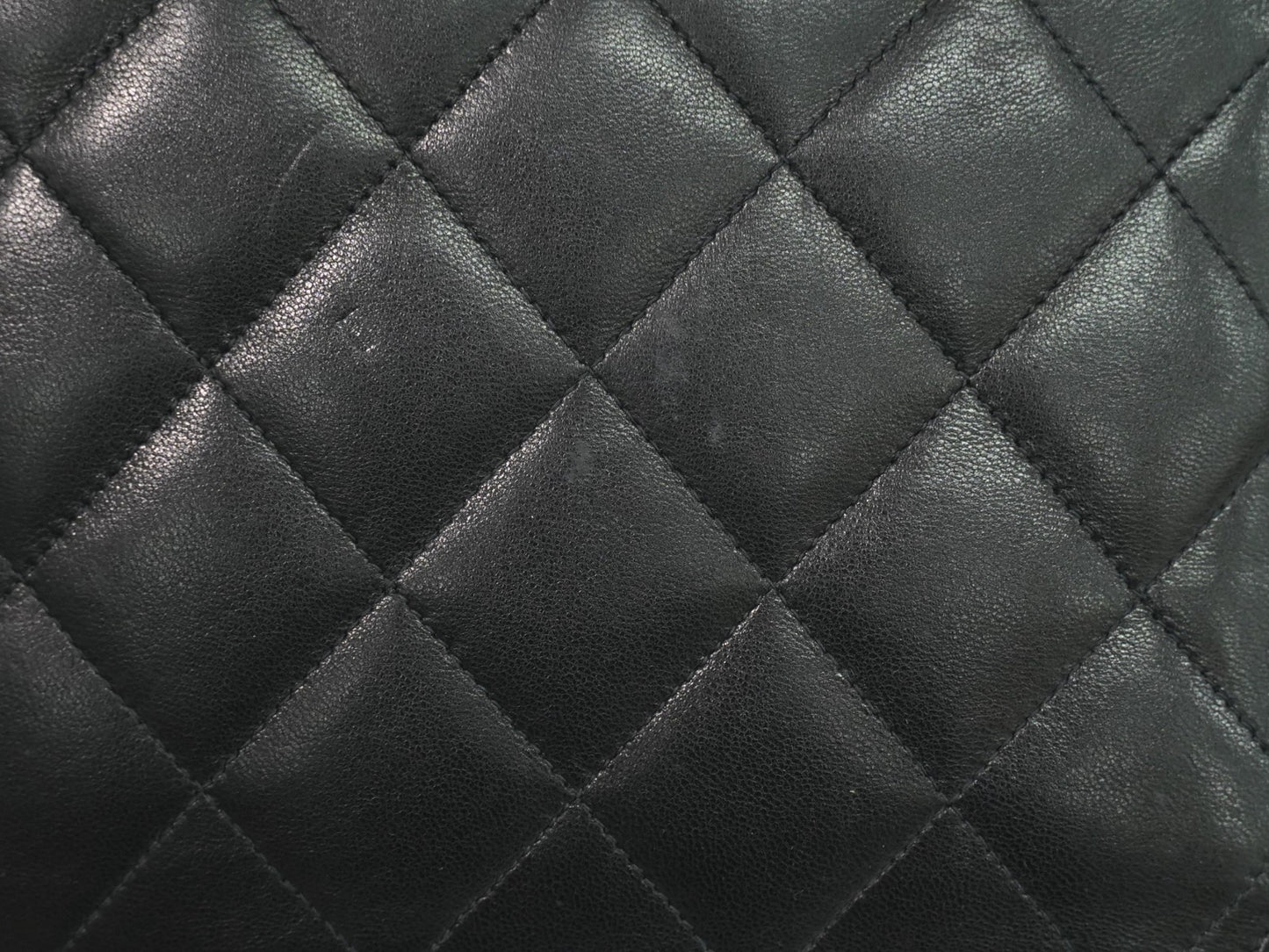 Chanel Vintage ID Bracelet Flap Bag Quilted Lambskin, BLACK, LEATHER, Handbag