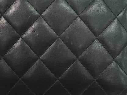 Chanel Vintage ID Bracelet Flap Bag Quilted Lambskin, BLACK, LEATHER, Handbag
