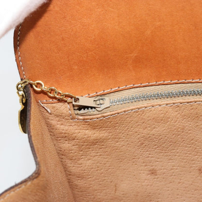 Celine Vintage Macadam Shoulder Bag Canvas, BROWN, PVC, Shoulder bag