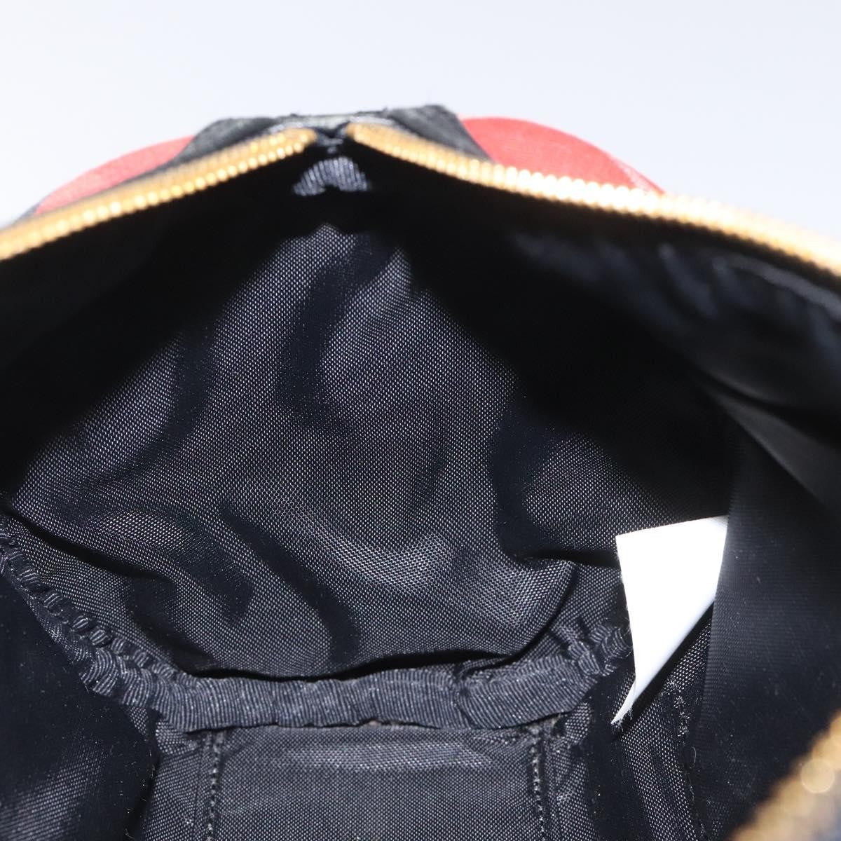 Burberry Blue Label Checked Bowling Nylon, RED, NYLON, Travel bag