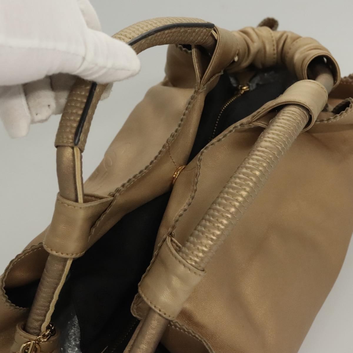 Loewe Anagram Logo Nappa Aire Hand Bag Leather, GOLD, LEATHER, Handbag