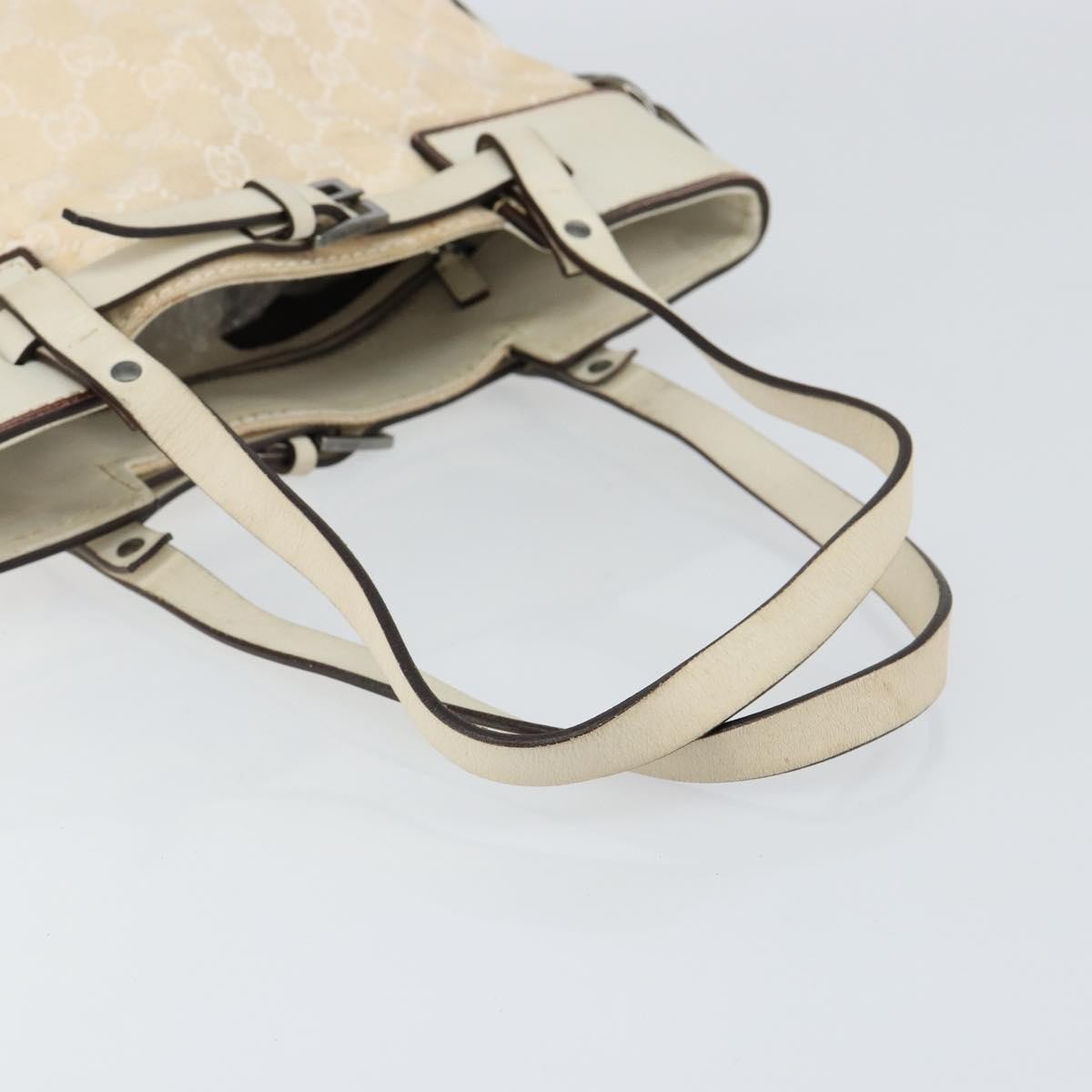 Gucci Belted Bucket Tote GG Canvas with Leather, BEIGE, CANVAS, Tote bag