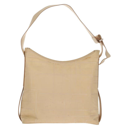 Salvatore Ferragamo Vintage Shoulder Bag Nylon, Beige, Nylon, Shoulder Bag
