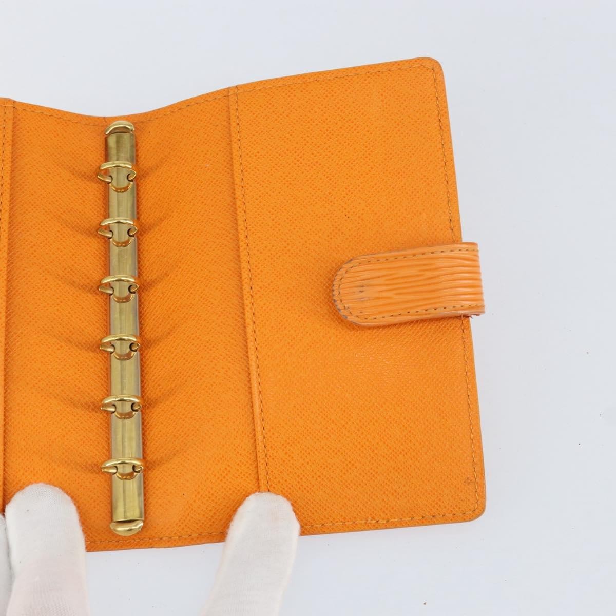 Louis Vuitton Agenda Cover Epi Leather, ORANGE, LEATHER, Wallets