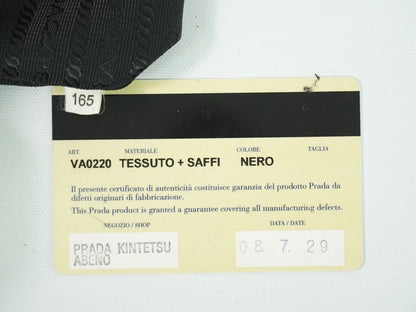 Prada Flat Messenger Bag Tessuto, BLACK, NYLON, Shoulder bag