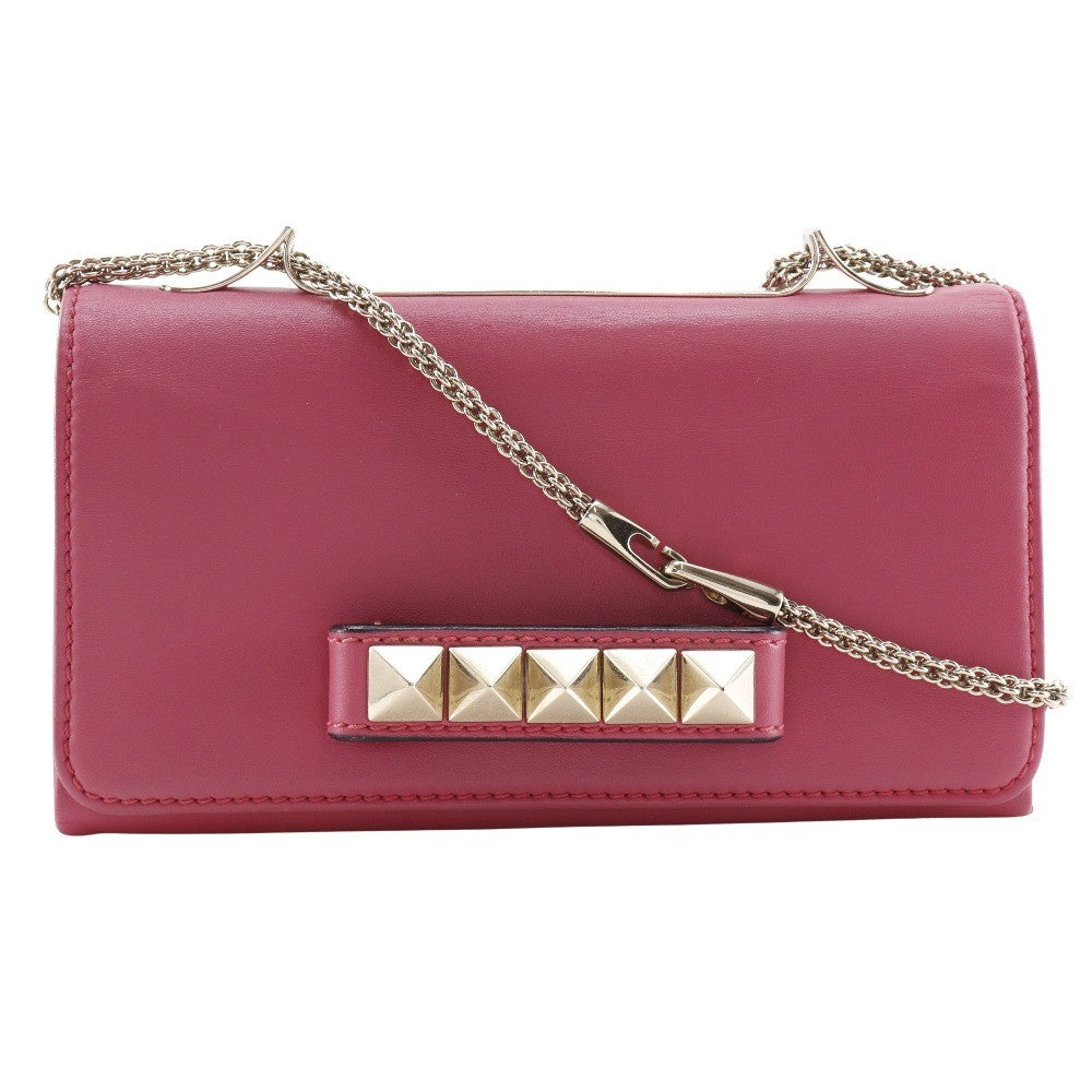 Valentino Garavani Va Va Voom Clutch Leather, PINK, LEATHER, Shoulder bag