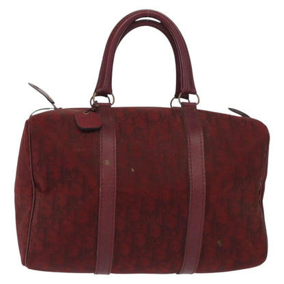 Christian Dior Vintage Trotter Boston Bag Diorissimo Canvas, RED, CANVAS, Handbag