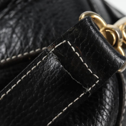 Hermes HERMES Shoulder Bag Leather, BLACK, LEATHER, Shoulder bag