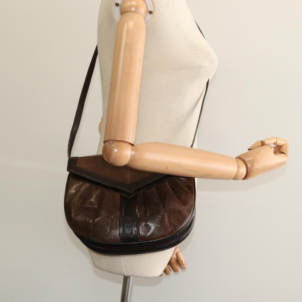 Saint Laurent Vintage Shoulder Bag Leather, BROWN, LEATHER, Shoulder bag